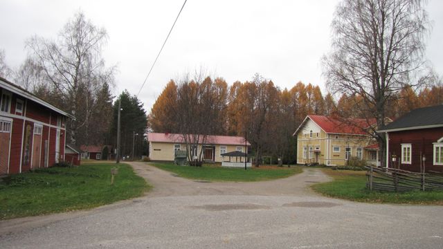 Pihapiiriä Uukuniementielle.&nbsp;(Niina Ahlfors&nbsp;lokakuu 2012)